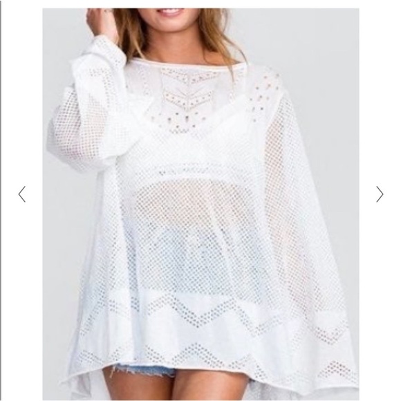Wildfox | Taylor White Tunic Swim Beach Sweater Coverup NWOT Medium - Picture 1 of 10